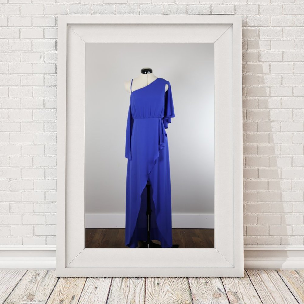 BLUE OFF SHOULDER DRESS